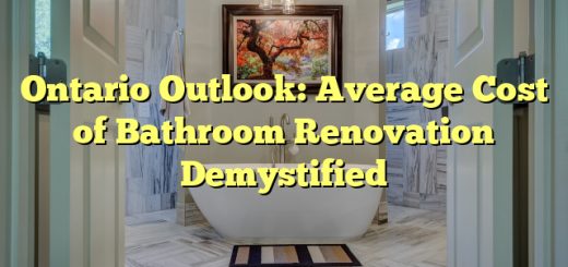Ontario Outlook: Average Cost of Bathroom Renovation Demystified 